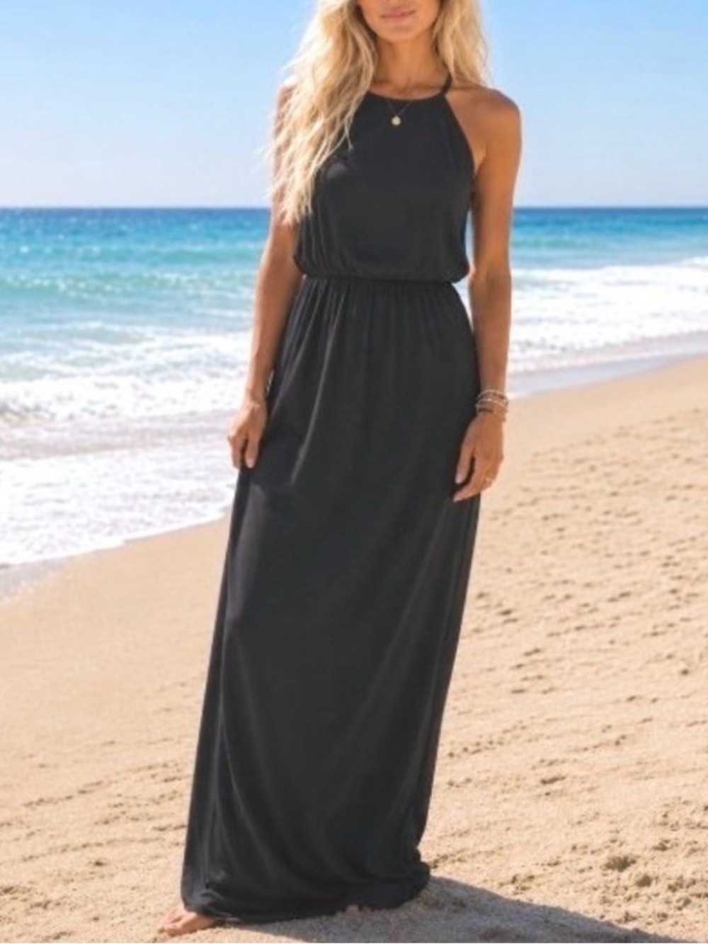 Women’s Black Halter Maxi Dress - Brand: C & C California